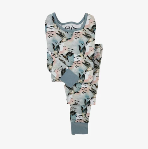 bamboo two piece set || mallard sky