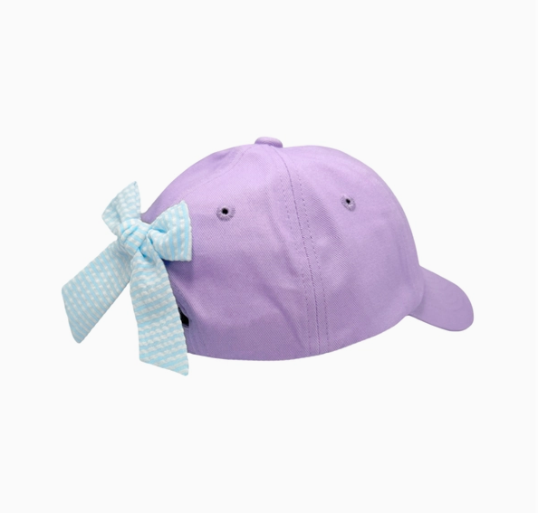 Lavender Mermaid Bow Baseball Hat