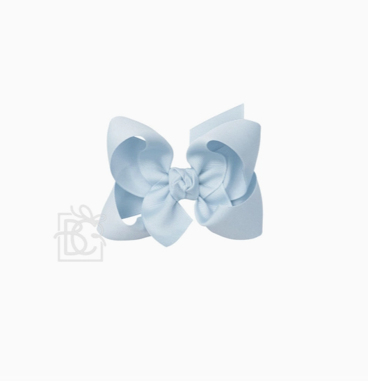 4.5" Signature Grosgrain Bow On Clip - Millennium Blue
