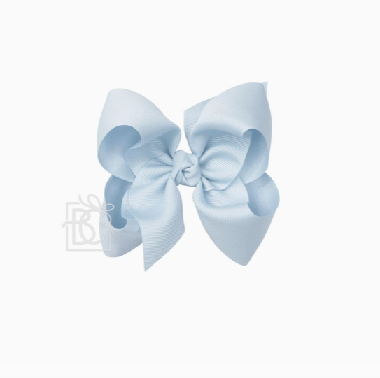 5.5" Signature Grosgrain Bow On Clip - Millennium Blue