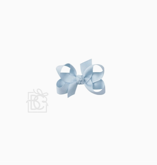 3" Signature Grosgrain Bow On Clip - Millennium Blue