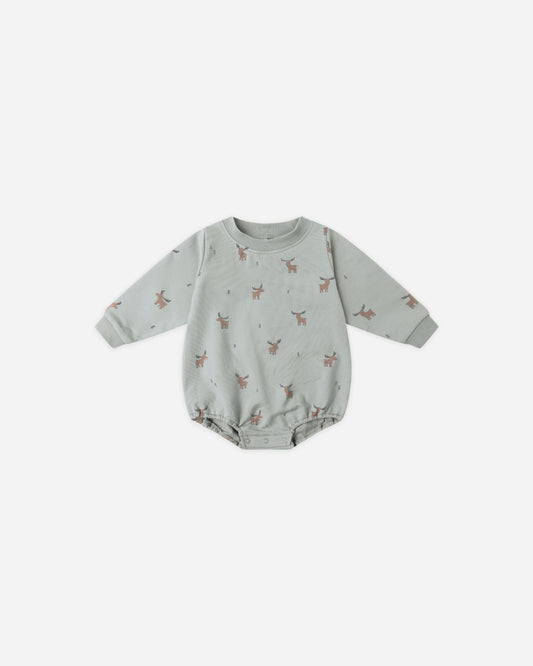 Crewneck Bubble Romper || Moose