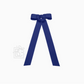 Flat Bow w/ 7" Streamers On Alligator Clip | Navy