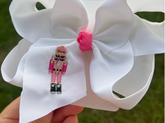 Pink Nutcracker Hair Bow