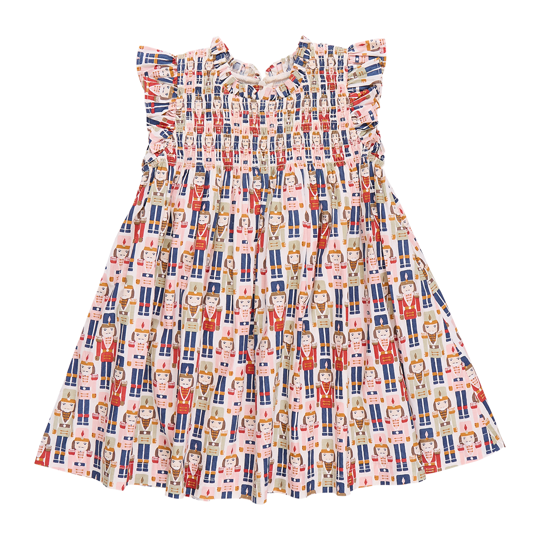 Girls Stevie Dress Set - Vintage Nutcracker