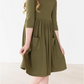 Olive Pocket Twirl Dress