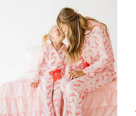 Peppermint Party Christmas Women's Lounge Set - Mommy and Me