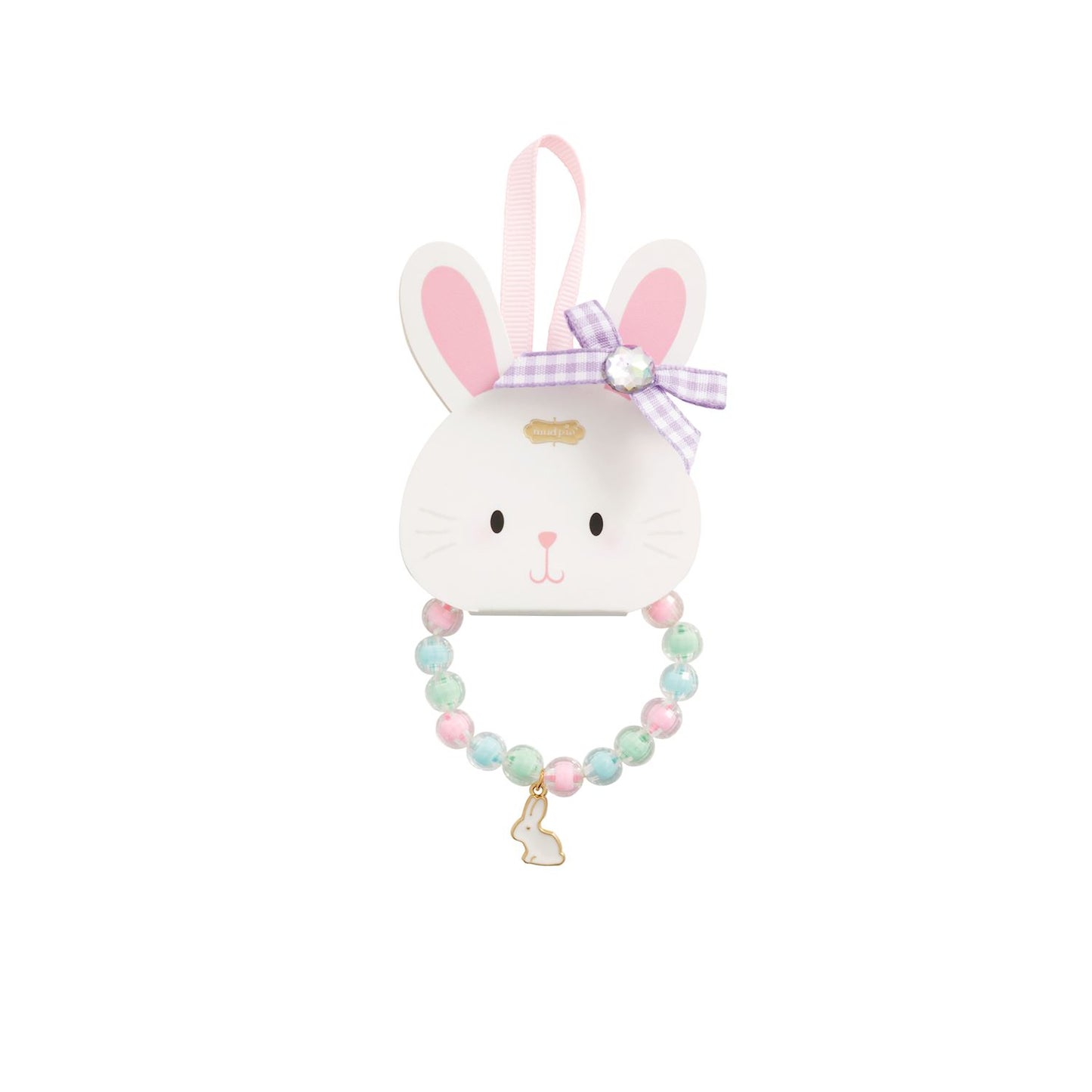 Pink Bunny Charm Bracelet & Ring Set
