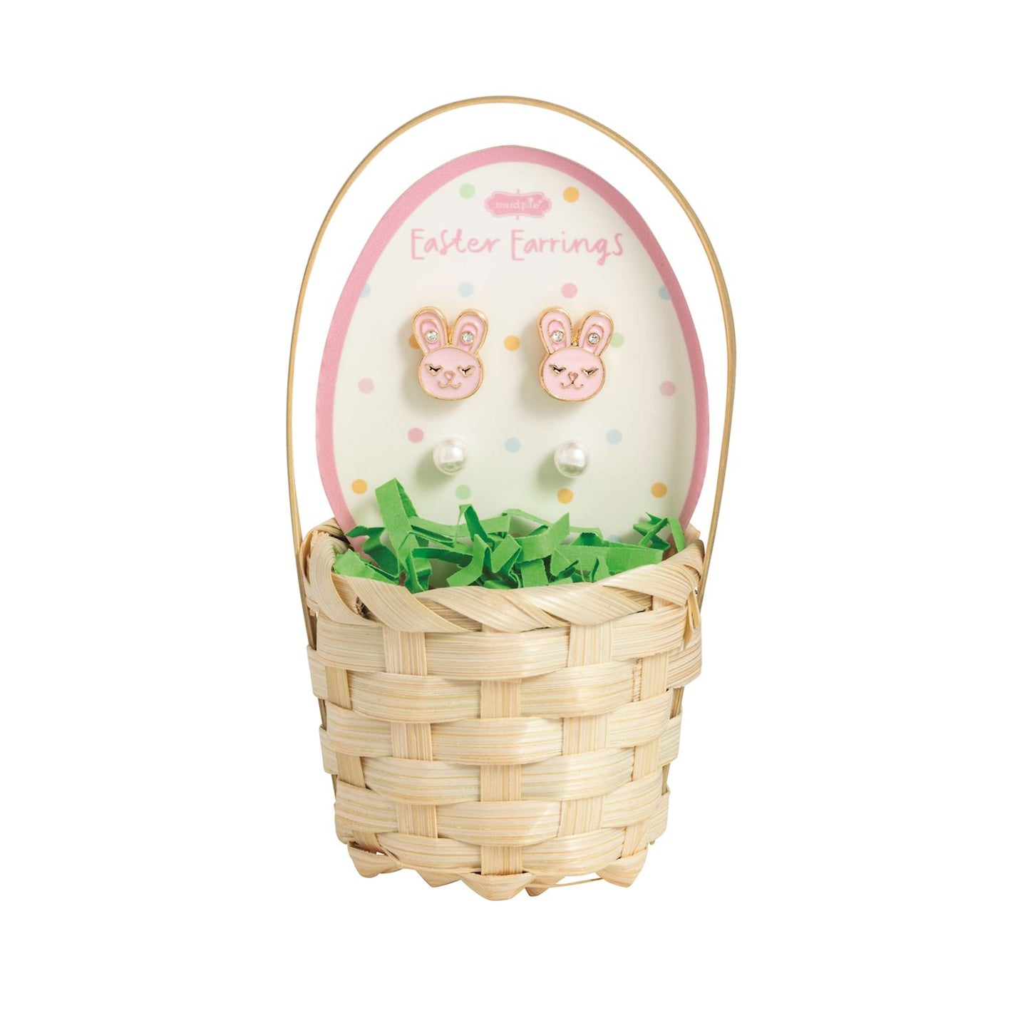 Bunny Easter Stud Earring Basket Set