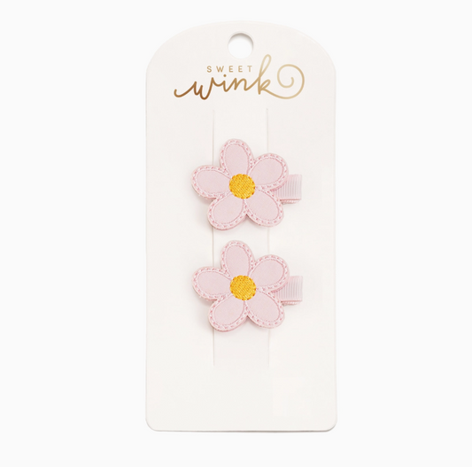 Daisy Flower Clip Set - Kids Hair Clip Set