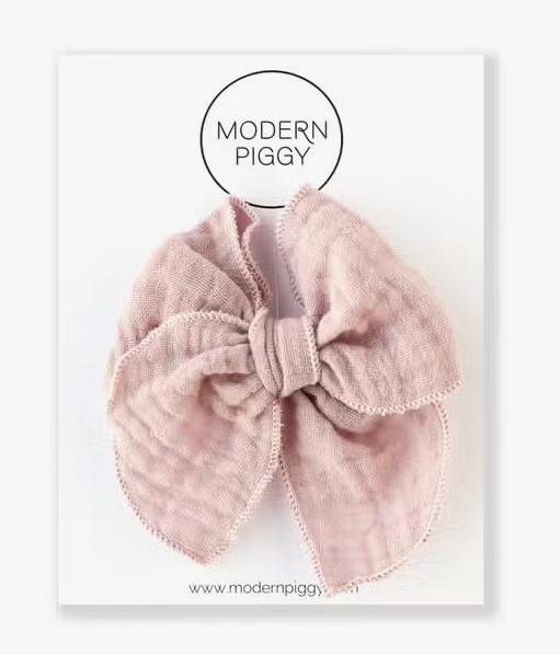 Blush | Gauze Petite Party Bow