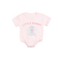 Little Bunny Patch Easter Short Sleeve Romper - Ballet