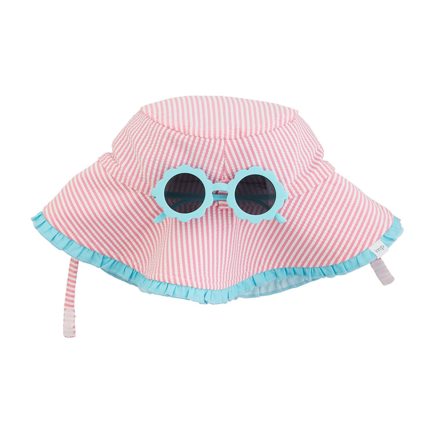 PINK/BLUE HAT AND SUNGLASSES