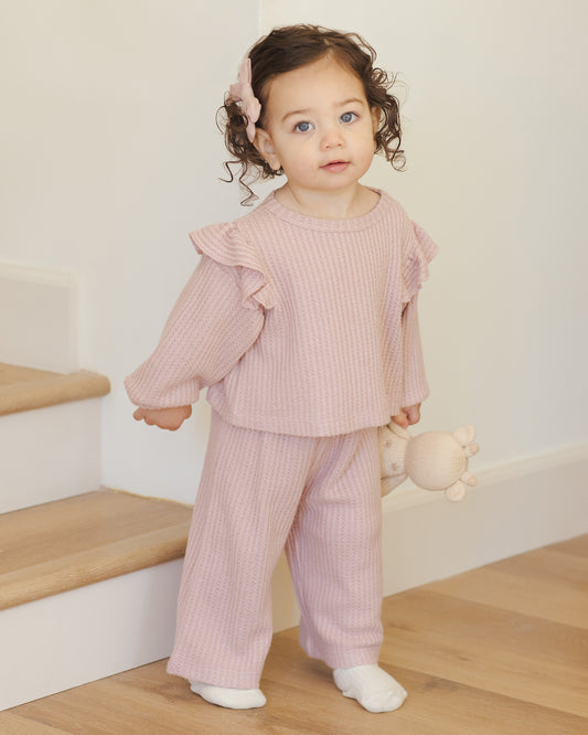 Ruffle Cozy Set || Rose