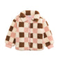 Pink Check Sherpa Jacket