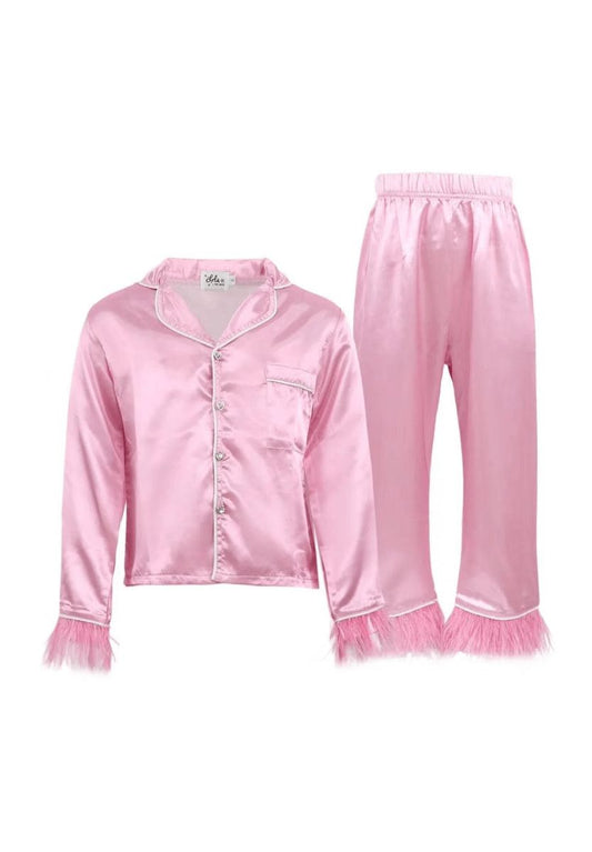 Pretty in Pink Feather Silk Set