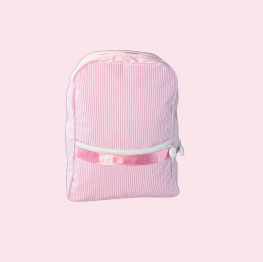 Pink Preppy Stripe ~Glossy~ Small Backpack | Mint