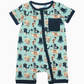 Pirate Bamboo Baby Shortie Romper