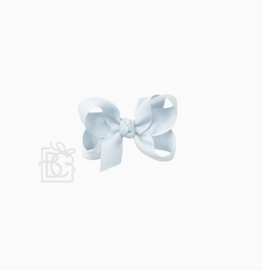 3.5" Signature Grosgrain Bow On Clip - Powder Blue