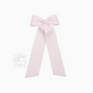 Flat Bow w/ 7" Streamers On Alligator Clip - Powder Pink