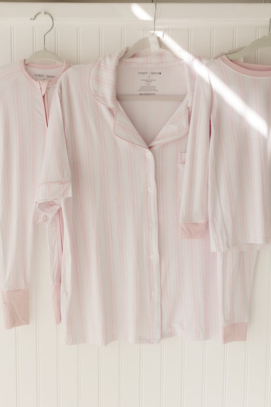 Pretty In Pink Women's Button Down Short Set