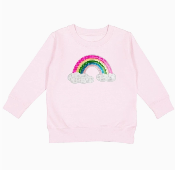 Rainbow Sequin Patch Sweatshirt