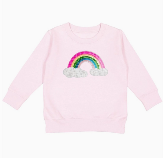 Rainbow Sequin Patch Sweatshirt