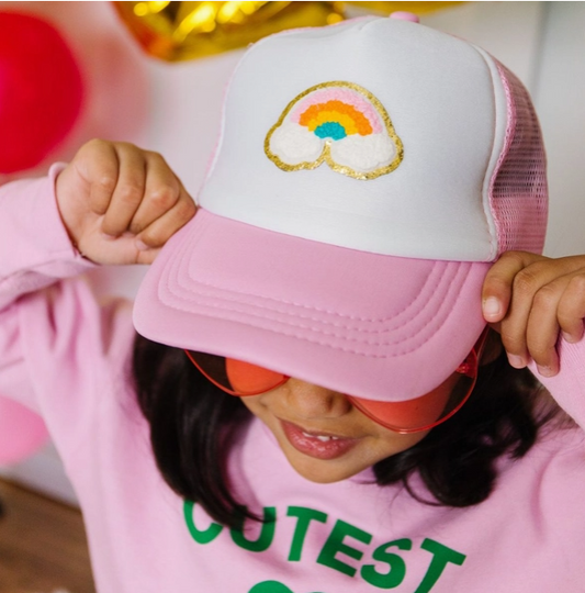 Rainbow Patch Hat - Kids Trucker Hat