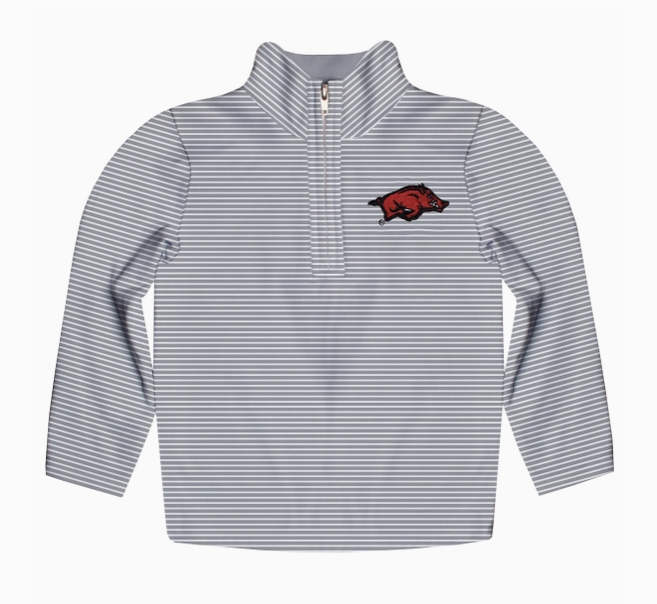 Arkansas Razorbacks Embroidered Quarter Zip Pullover