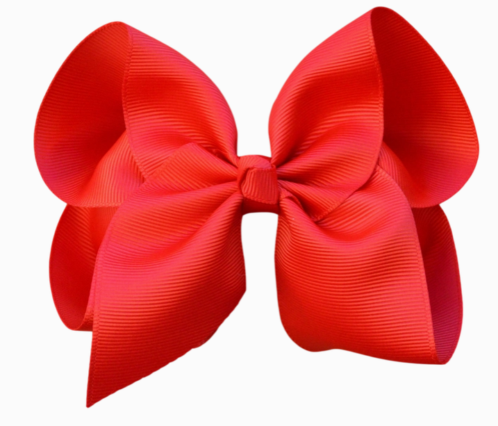 4 Inch Solid Grosgrain Bow - Multiple Color Choices