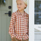 Collared Long Sleeve Shirt || Red Plaid