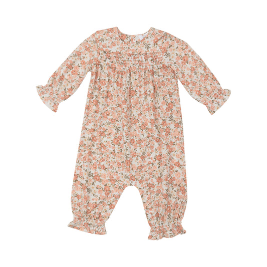 Sweet Rose Calico - Smocked Romper