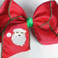 Santa Embroidered bow