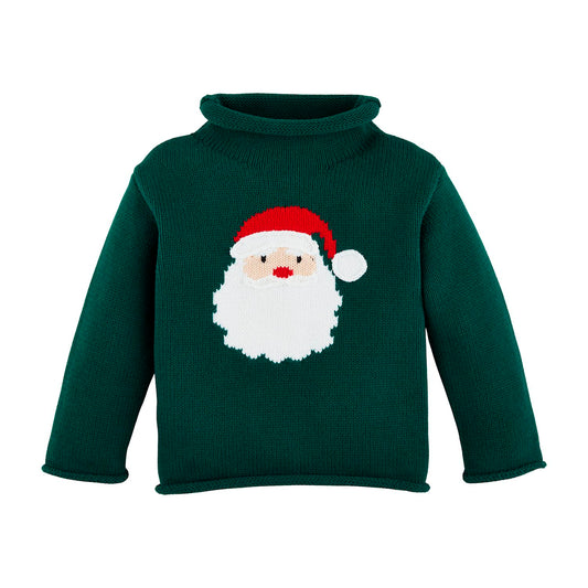 Green Santa Rollneck Sweater