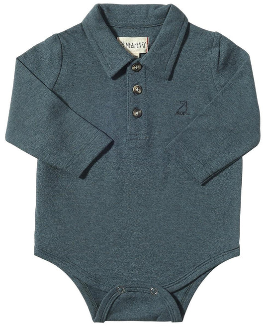 SEYMOUR PIQUE POLO ONESIE - NAVY