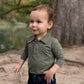 SEYMOUR PIQUE POLO ONESIE - GREEN