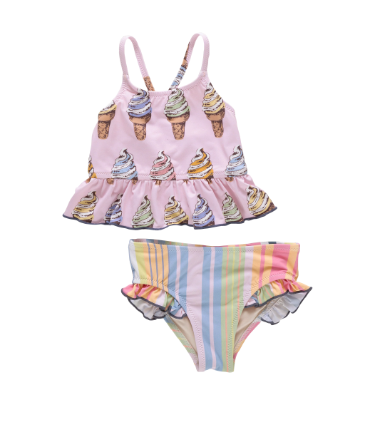 Girls Joy Tankini - Pink Soft Serve