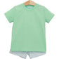 Shepherd Short Set- Light Blue Stripe/Mint