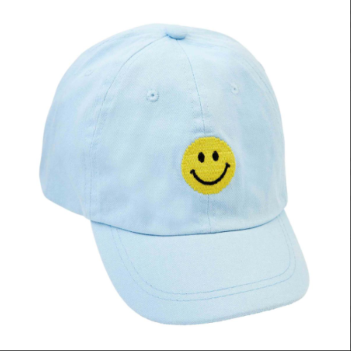 SMILEY FACE EMBROIDERED HAT