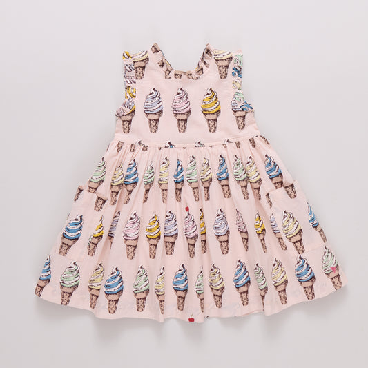 GIRLS ALYSSA DRESS - PINK SOFT SERVE