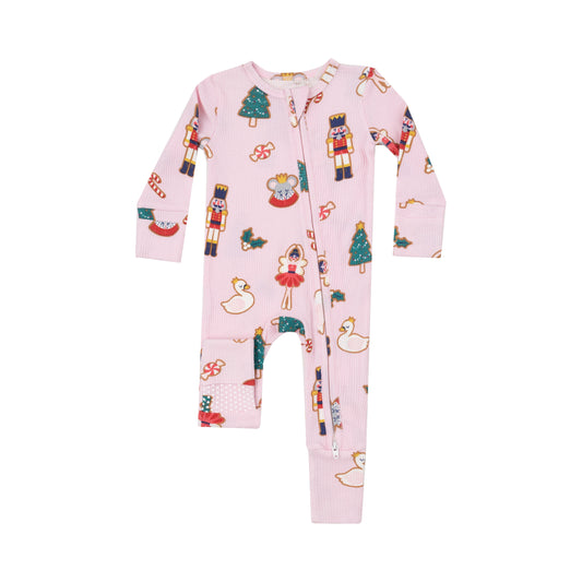 Sugar Plum Fairy Christmas Cookie - 2 Way Zipper Romper