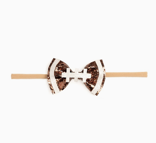 Football Bow Baby Headband