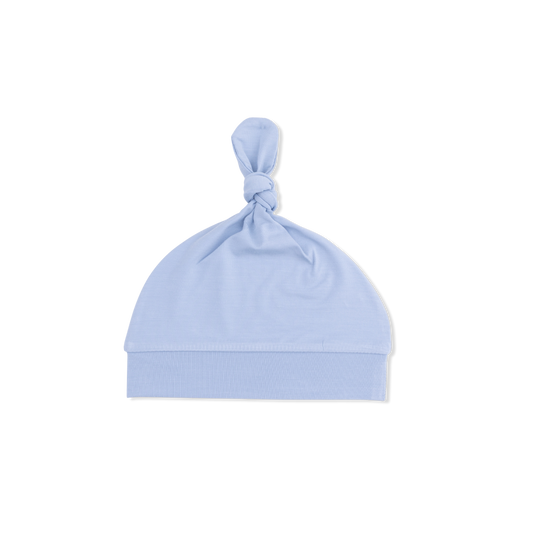 Solid Blue Fog - Knotted Hat