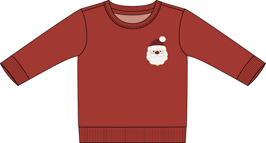 L/S SWEATSHIRT KNIT - SANTA