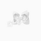 4.5" Signature Grosgrain Bow On Clip - White