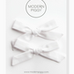 True White | Pigtail Set - Hand-Tied Bow