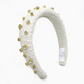 Kid and Tween White Headband with Embellishments