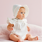 White Collared Poplin Baby Bubble